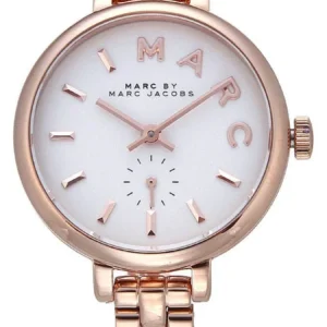 Marc Jacobs Sally White Dial Rose Gold Steel Strap Watch for Women - MBM8643
