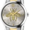 1-11_f4ef739f-f5c9-446b-b697-c6b832cbd662-364365 Gucci G Timeless Silver Dial Two Tone Steel Strap Watch For Women - YA1264131