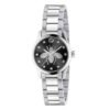 1-37 Gucci G Timeless Quartz Diamonds Black Dial Silver Steel Strap Watch For Women - YA1265024