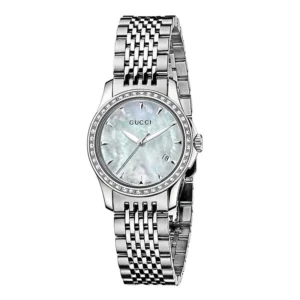 1-45_f76acc9d-97dc-4bcc-9d31-8cbf0ec00b19 Gucci G Timeless Diamonds Mother of Pearl Dial Silver Steel Strap Watch For Women - YA126506