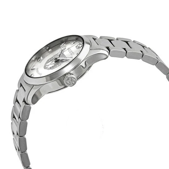 1-7_601a71ca-6171-450b-ac00-c6bf9148320d Gucci G Timeless Quartz Silver Dial Silver Steel Strap Watch For Women - YA126595