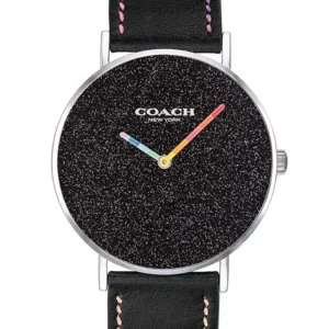 Coach Perry Black Dial Black Leather Strap Watch for Women - 14503033