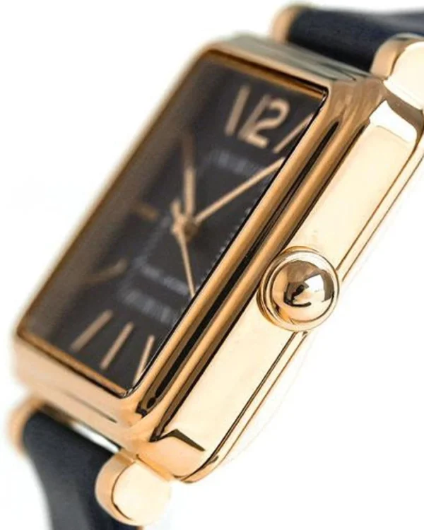 Marc Jacobs Vic Black Dial Black Leather Strap Watch for Women - MJ1522