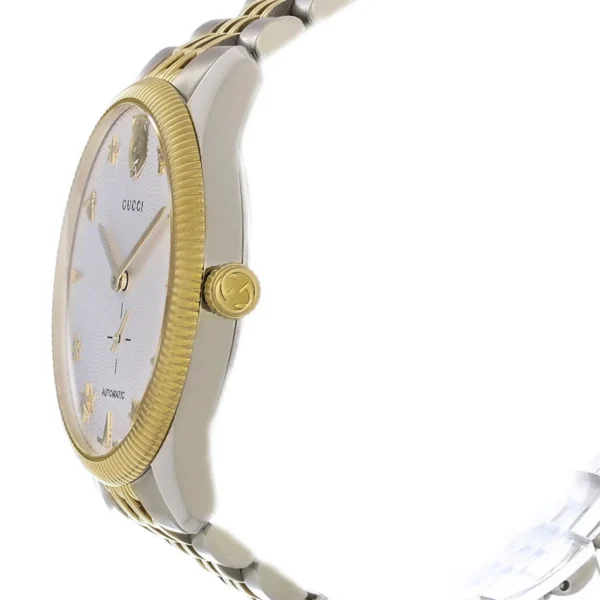1382220953bs__42892.1700175241_817a2b0d-8ec1-474b-b005-da8908e1b012 Gucci G Timeless Automatic White Dial Two Tone Steel Strap Watch for Men - YA126356