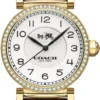 14502397-1455122719-712 Coach Madison White Dial Gold Steel Strap Watch for Women - 14502397