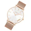 14503126img1 Coach Perry White Rose Gold Mesh Bracelet Watch for Women - 14503126