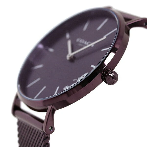 14503484_2 Coach Perry Purple Dial Purple Mesh Bracelet Watch for Women - 14503484