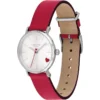 Coach Perry Silver Dial Red Leather Strap Watch for Women - 14503515