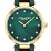 14503534 Coach Park Analog Green Dial Green Leather Strap Watch for Women - 14503534