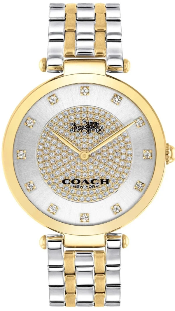 14503645img1 Coach Park Silver Dial Two Tone Steel Strap Watch for Women - 14503645