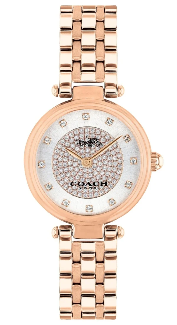 14503736img1 Coach Park Silver Dial Rose Gold Steel Strap Watch for Women - 14503735