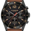 14602070-1462787639-3000 Coach Sullivan Chronograph Black Dial Brown Leather Strap Watch for Men - 14602070