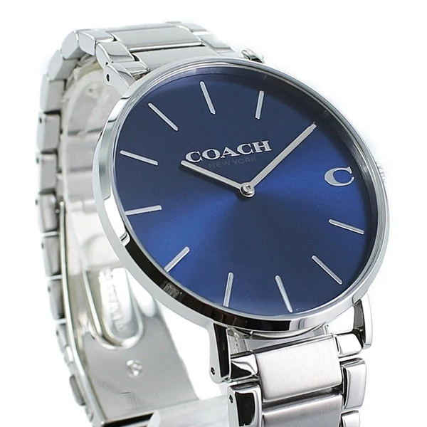 14602429-2 Coach Charles Blue Dial Silver Steel Strap Watch for Men - 14602429