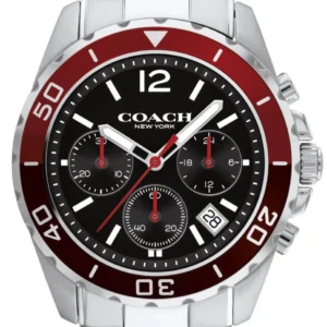 Coach Kent Black Dial Silver Steel Strap Watch for Men - 14602556