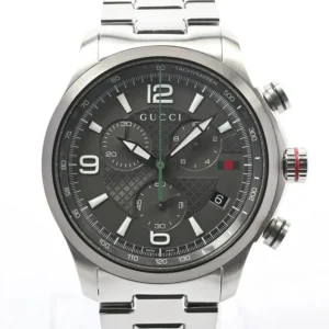 1476753-1 Gucci G Timeless Chronograph Grey Dial Silver Steel Strap Watch For Men - YA126238
