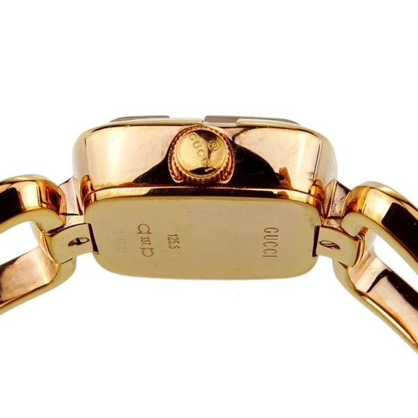 15187033d-612880_ac854979-4d43-47a9-8fd9-7a88ccfc1959 Gucci G Ladies Diamonds Black Dial Rose Gold Steel Strap Watch For Women - YA125512