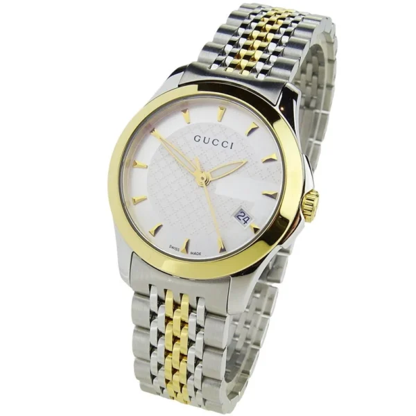 16263947-1-264466 Gucci G Timeless Silver Dial Two Tone Steel Strap Watch For Women - YA126511