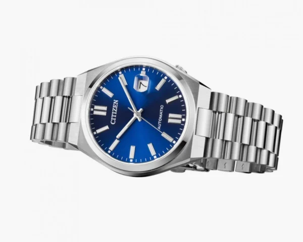 164872543-NJ015081LCP04082022_05-2100 Citizen Tsuyosa Automatic Blue Dial Silver Steel Strap Watch For Men - NJ0150-81L
