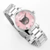 Gucci G Timeless Quartz Mother of Pearl Pink Dial Silver Steel Strap Watch For Women - YA1265013