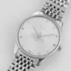 17371448_7 Gucci G Timeless Quartz Silver Dial Silver Steel Strap Watch For Women - YA1264153