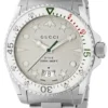 Gucci Dive Quartz White Dial Silver Steel Strap Watch For Men - YA136336