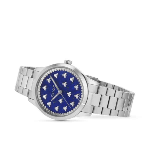 17371561_4_a657cebd-5ccd-486b-b4ae-a386a6df0944 Gucci G Timeless Quartz Blue Dial Silver Steel Strap Watch for Women - YA1265043