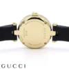 17a61d8961 Gucci Diamantissima Mother of Pearl Dial Black Leather Strap Watch For Women - YA141505