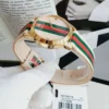 Gucci G Timeless Quartz Pink Dial Three Tone Leather Strap Watch For Women - YA1264118