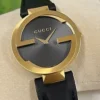 1_f170234d-48de-4dc9-87f5-84143ae66037 Gucci Interlocking G Grammy Special Edition Black Dial Black Leather Strap Watch for Women - YA133312