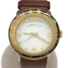 Marc Jacobs Amy White Dial Brown Leather Strap Watch for Women - MBM8574