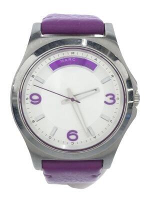 1_tn_88c01b88-9c46-4b8e-80e1-fcb764c72d82 Marc Jacobs Baby Dave Silver Dial Purple Leather Strap Watch for Women - MBM1262