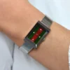 2-033-02-0318_1-633614_303882f9-28fc-42d6-acdf-f927df4ba858 Gucci G Frame Red and Green Dial Silver Mesh Bracelet Watch For Women - YA147401