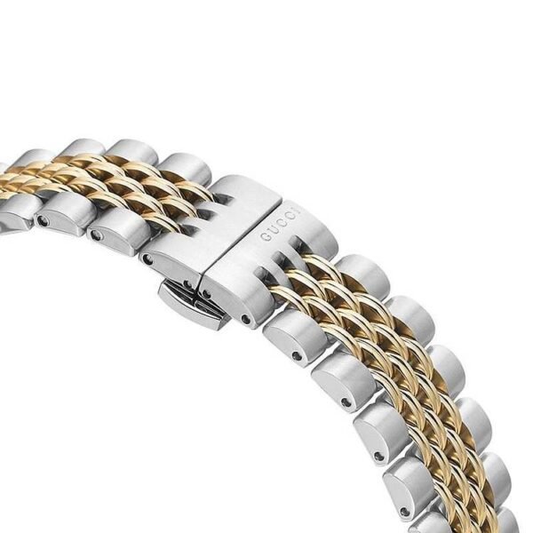 230731005845651_26a7a84a-aaf3-4615-b2f4-7d609dceee12 Gucci G Timeless Automatic White Dial Two Tone Steel Strap Watch for Men - YA126356