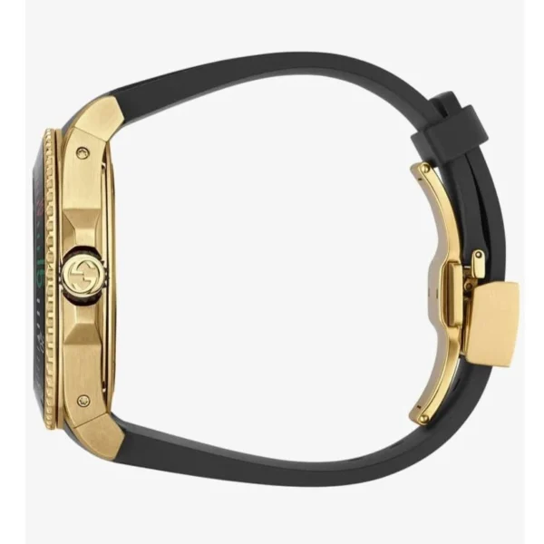 24-15-074-gucci-mens-dive-gold-plated-snake-dial-black-rubber-strap-watch-ya136219-3_grey_1-426700 Gucci Dive Quartz Black Dial Black Rubber Strap Watch For Men - YA136219