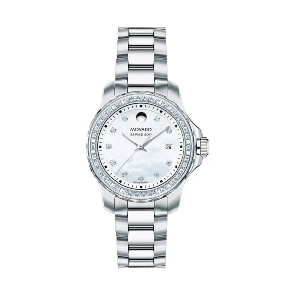 Movado Series 800 29mm Mother of Pearl Dial Diamond Watch For Women - 2600120