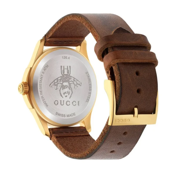 268540.032_2-524294_f755655a-31a1-4024-9a66-6dd4b041095e Gucci Le Marche Des Merveilles Red & Green Dial Brown Leather Strap Unisex Watch - YA126497