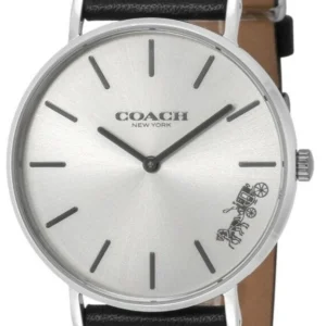 2700001754718_01b82465-706f-4a99-a9a0-554f87833277 Coach Perry White Dial Black Leather Strap Watch for Women - 14503115