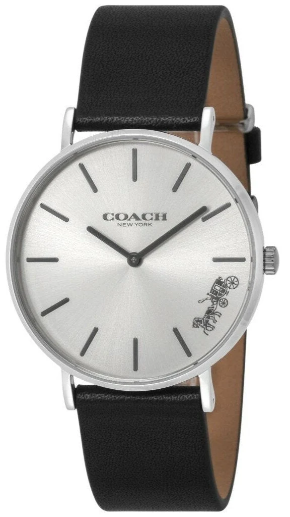 2700001754718_01b82465-706f-4a99-a9a0-554f87833277 Coach Perry White Dial Black Leather Strap Watch for Women - 14503115
