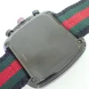 2909500000012013-8 Gucci Coupe Chronograph Quartz Black Two Tone NATO Strap Watch For Men - YA131202