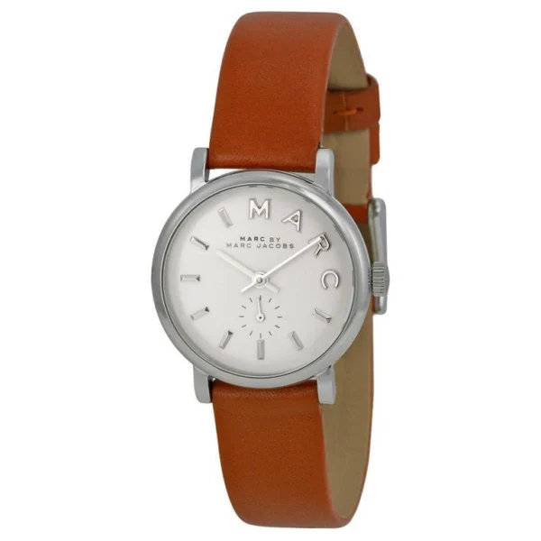 291792_marc-jacobs-mbm1270-baker-mini-583665 Marc Jacobs Baker White Dial Brown Leather Strap Watch for Women - MBM1270