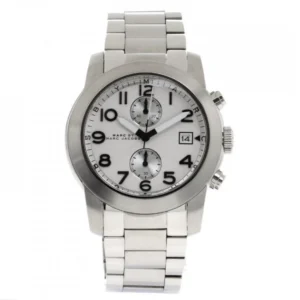 292257_marc-jacobs-mbm5030-larry Marc Jacobs Larry Chronograph White Dial Silver Steel Strap Watch for Men - MBM5030