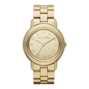 2935ff58-6f48-42b6-805d-a0ede035f9b1 Marc Jacobs Marci Gold Dial Gold Steel Strap Watch for Women - MBM3098