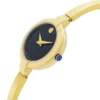 2__47438.1644012465 Movado Bela Black Dial Gold Steel Strap Watch For Women - 0606999