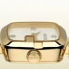 304246_I1600_8568_003_web_zoomin BRAND, SELLER, OR COLLECTION NAME Gucci MODEL NUMBER YA1264077 PART NUMBER YA1264077 ITEM SHAPE Round DISPLAY TYPE Analog CLASP Tang Buckle CASE DIAMETER 38 millimeters CASE THICKNESS 9 millimeters BAND MATERIAL Leather BAND WIDTH 19 millimeters BAND COLOR Multi DIAL COLOR Multi MOVEMENT Quartz