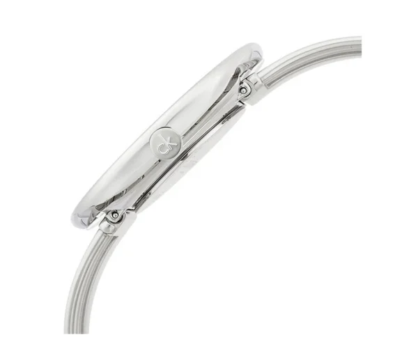 310122403_02 Calvin Klein Drift Black Dial Silver Steel Strap Watch for Women - K6S2N111