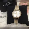 3162784ce46cd2d7346828cc29e369ff Coach Delancey Diamonds Silver Dial Gold Steel Strap Watch for Women - 14502354