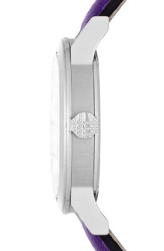 31KQLUEwfLL-764597 Burberry The City Silver Dial Purple Leather Strap Watch for Women - BU9122