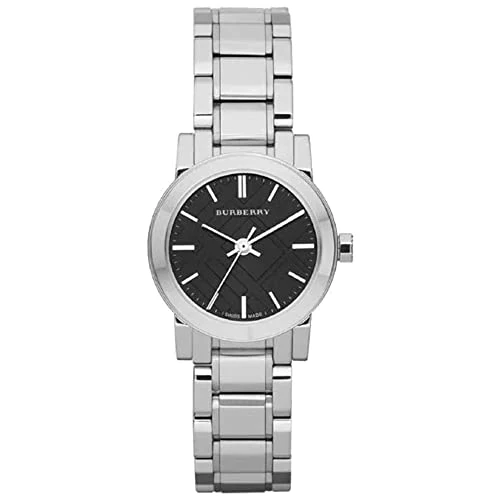 31Sx1-kBcrL Burberry The City Black Dial Silver Steel Strap Watch for Women - BU9201