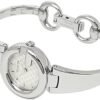31Vlc_GAT-L._AC_UY350 Gucci Guccissima Quartz Silver Dial Silver Steel Strap Watch For Women - YA134511
