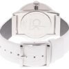 31mD3K4Y5sS_568b7eb8-012f-47b7-8c8f-7d0f80ecd246 Calvin Klein Accent Silver Dial White Leather Strap Watch for Men - K2Y2X1KW